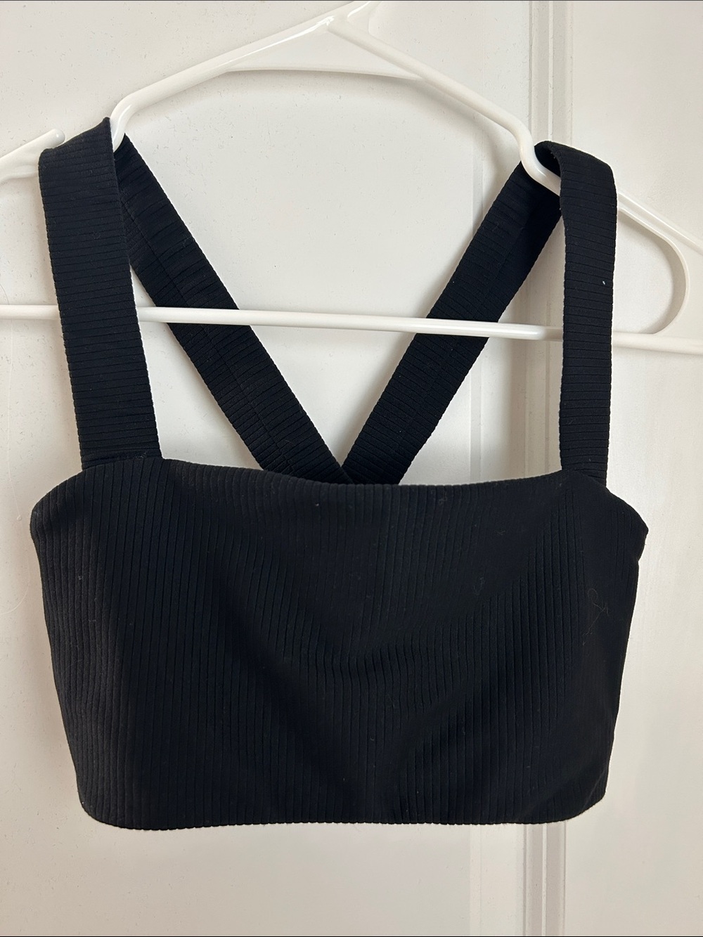 Rhone Ripple Sports Bra XS Black Ribbed
